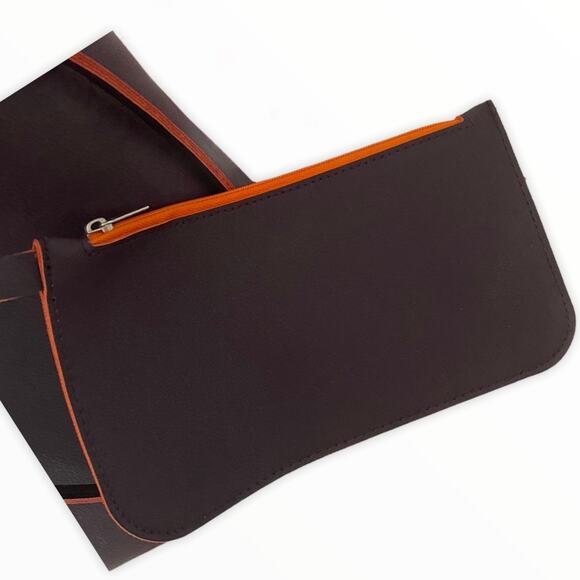 Aubergine and Orange Drawstring Bucket Bag - Picture 4 of 5